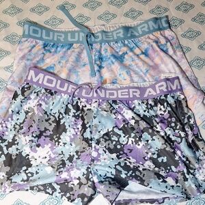 Under Armour GirlsBlue and Purple Shorts YXL G.1